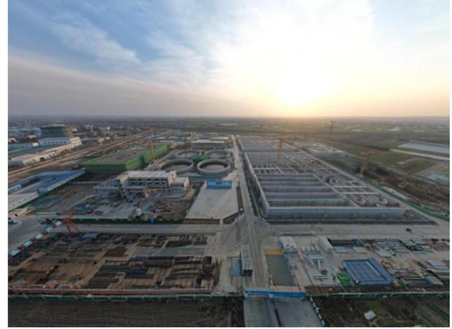 拼抢一季度 奋战开门红｜中建八局南阳市白河南污水处理厂二期工程主体结构全面封顶